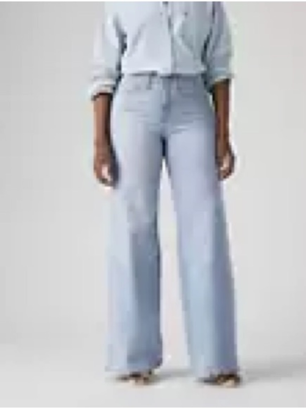 Levi's Light Blue High-Rise Wide-Leg Jeans - Picture 3 of 9